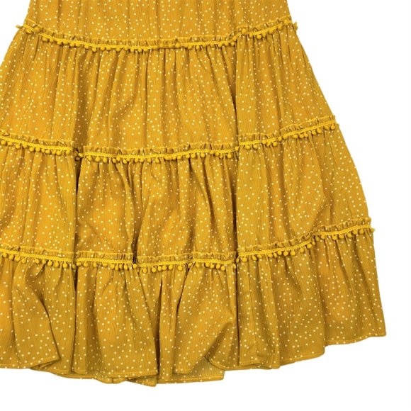 TWO SISTERS Mustard Polka Dot Midi Summer Dress - Picture 3 of 8